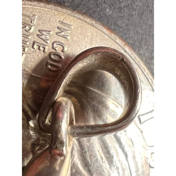 NEW Green tourmaline teardrop sterling silver pendant 1.74 grams - Picture 7 of 13